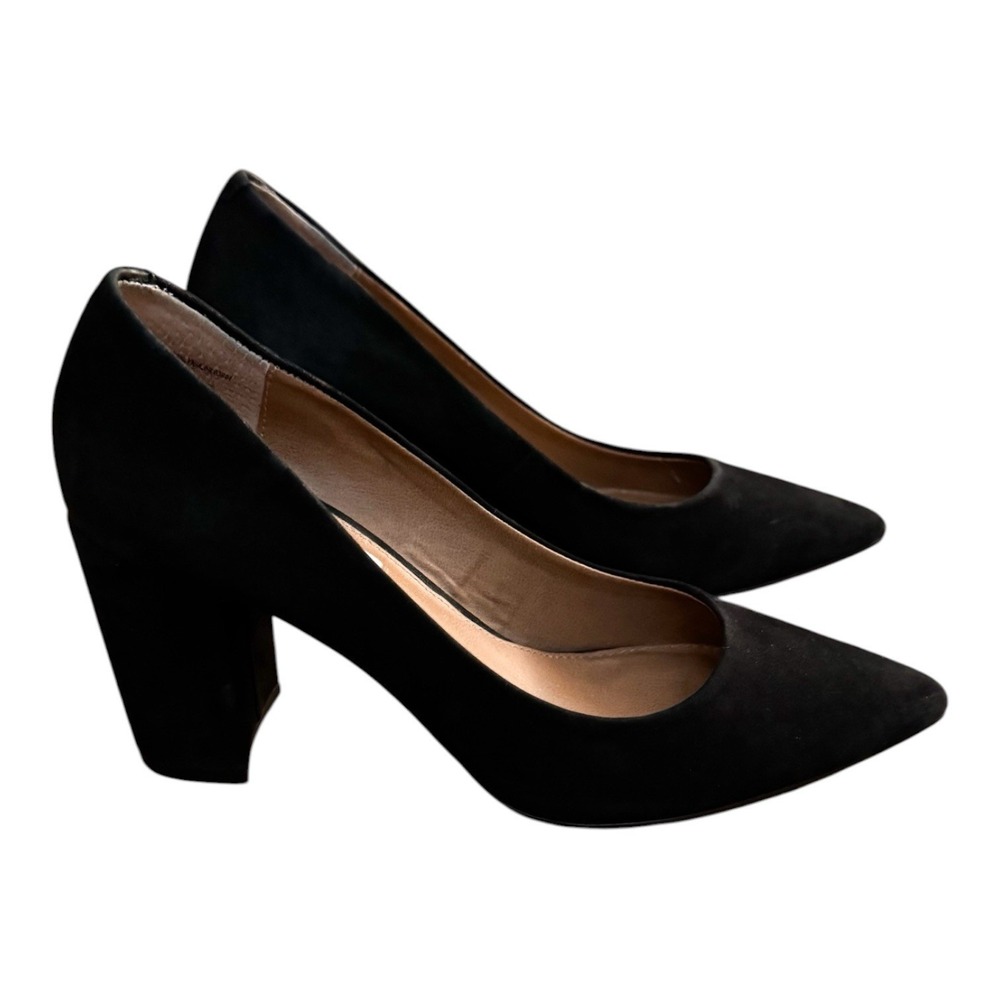 Steve Madden Ashlyn Pump Black Suede Leather Women's Size 7.5